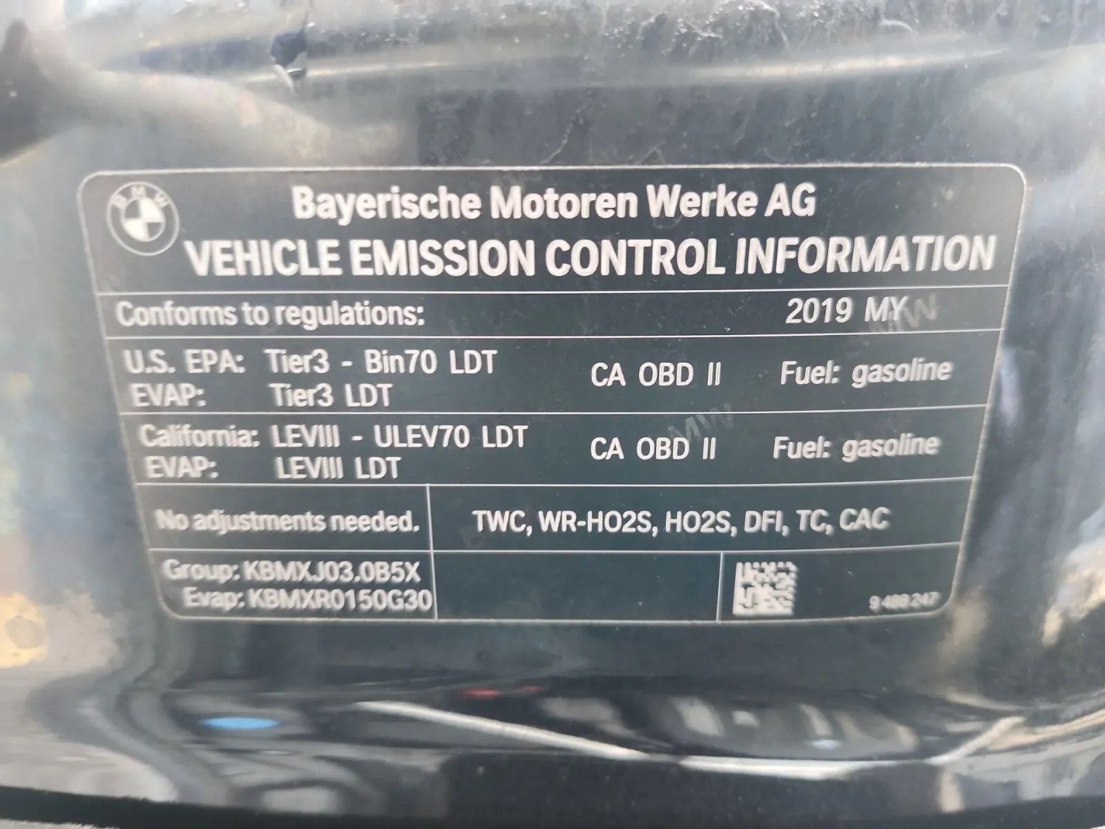 Emission Sticker Photo