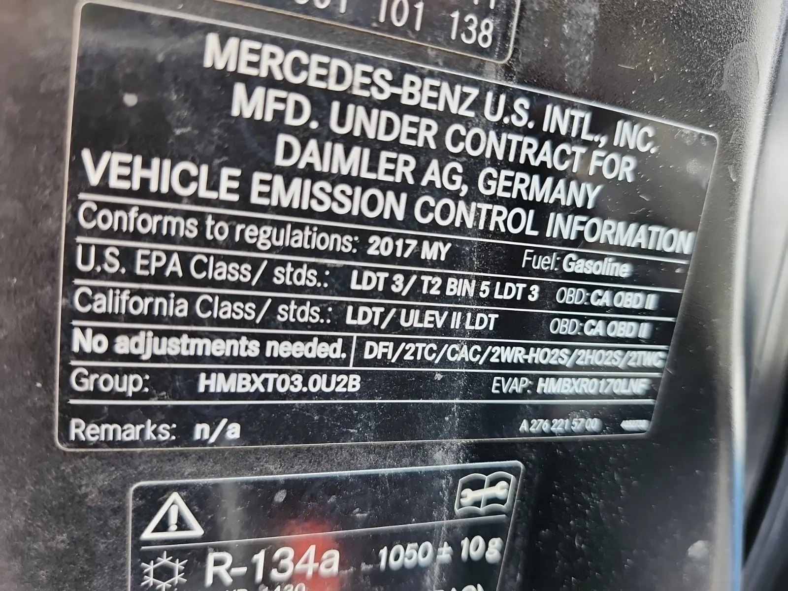 Emission Sticker Photo