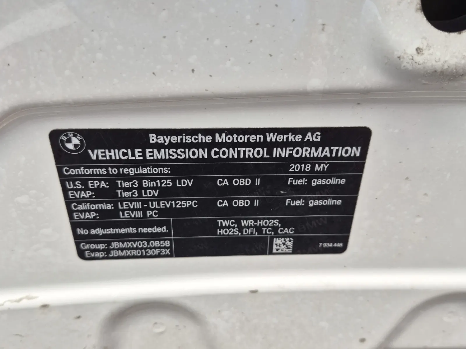 Emission Sticker Photo