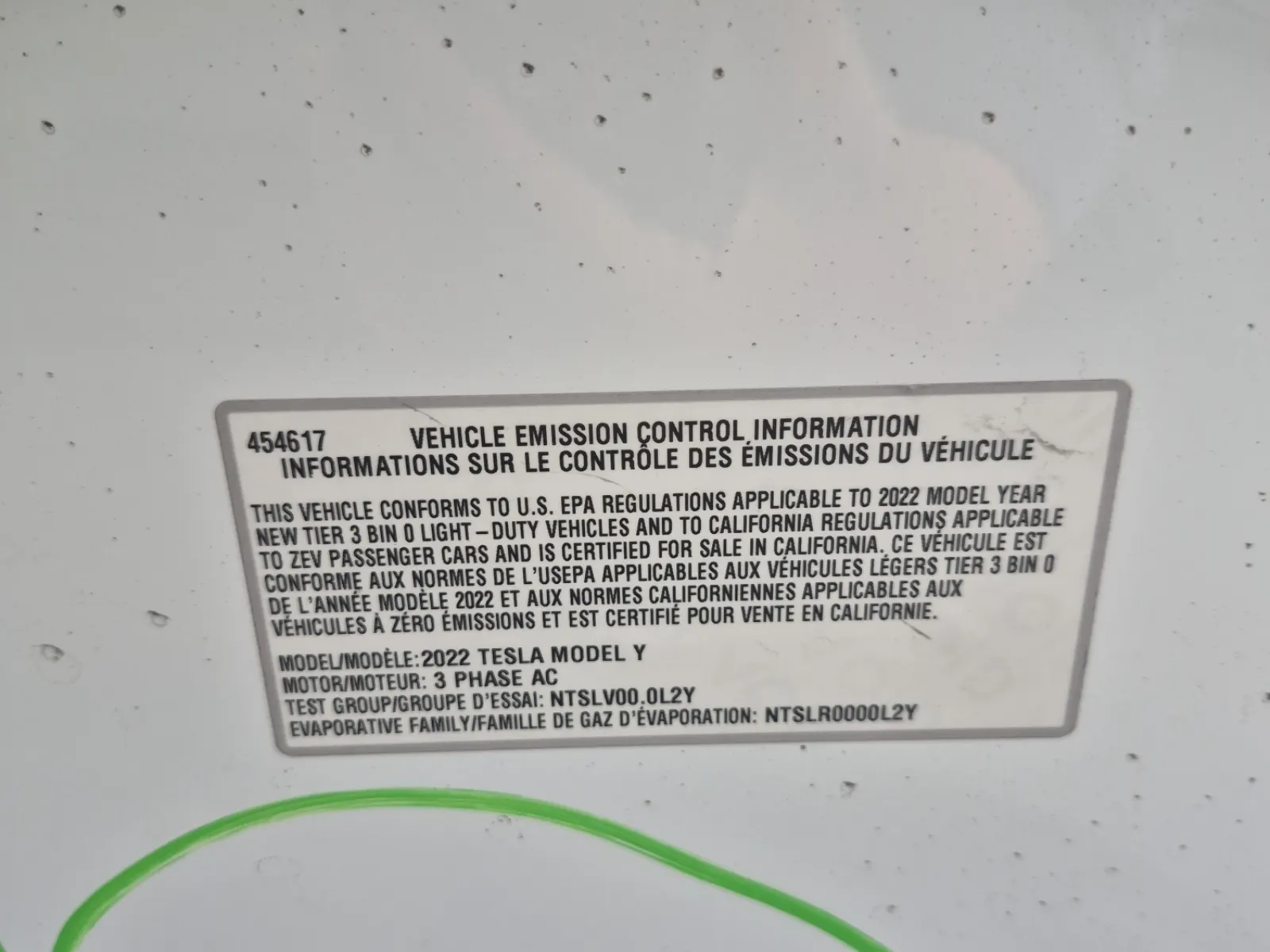 Emission Sticker Photo