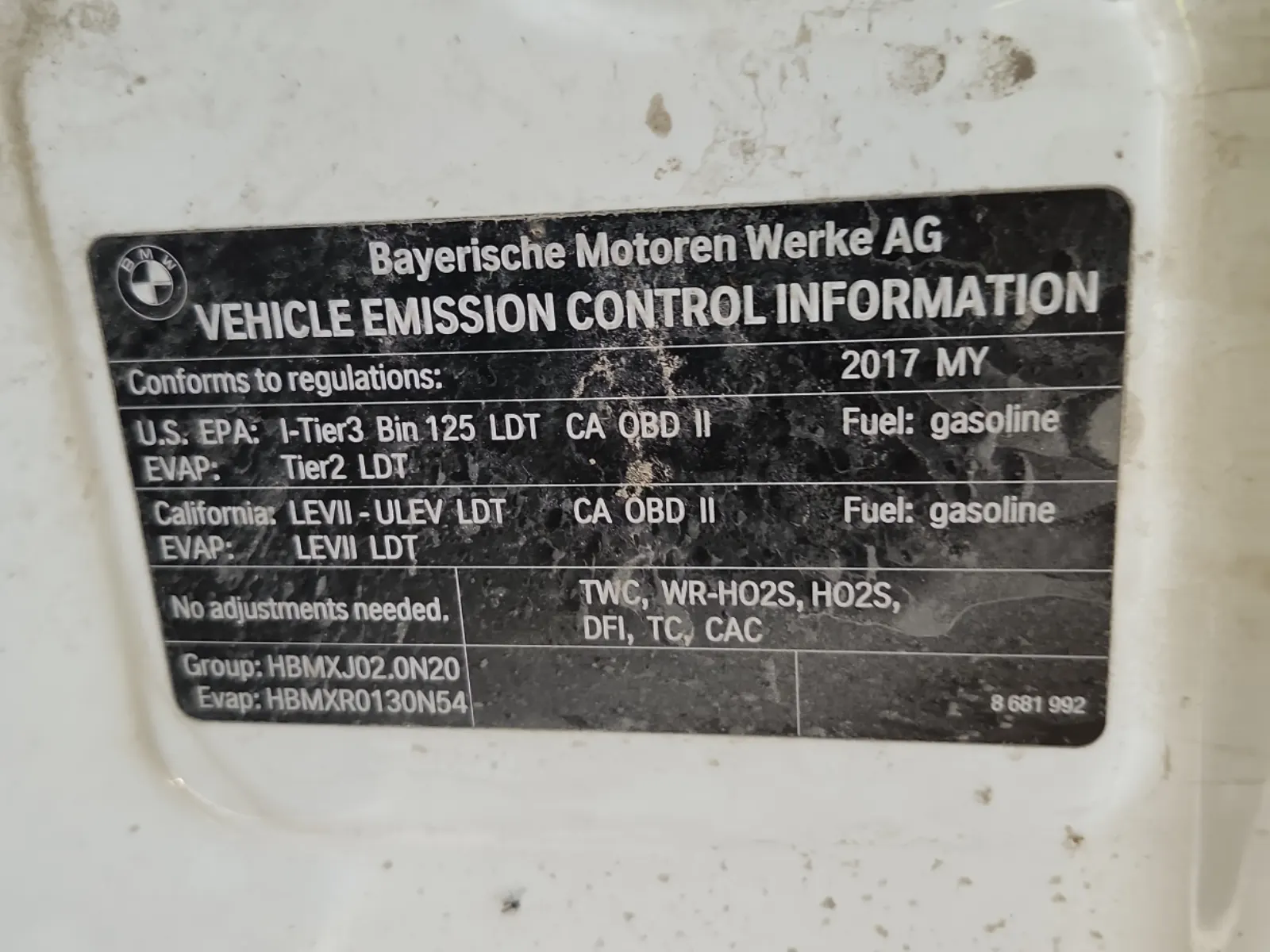 Emission Sticker Photo
