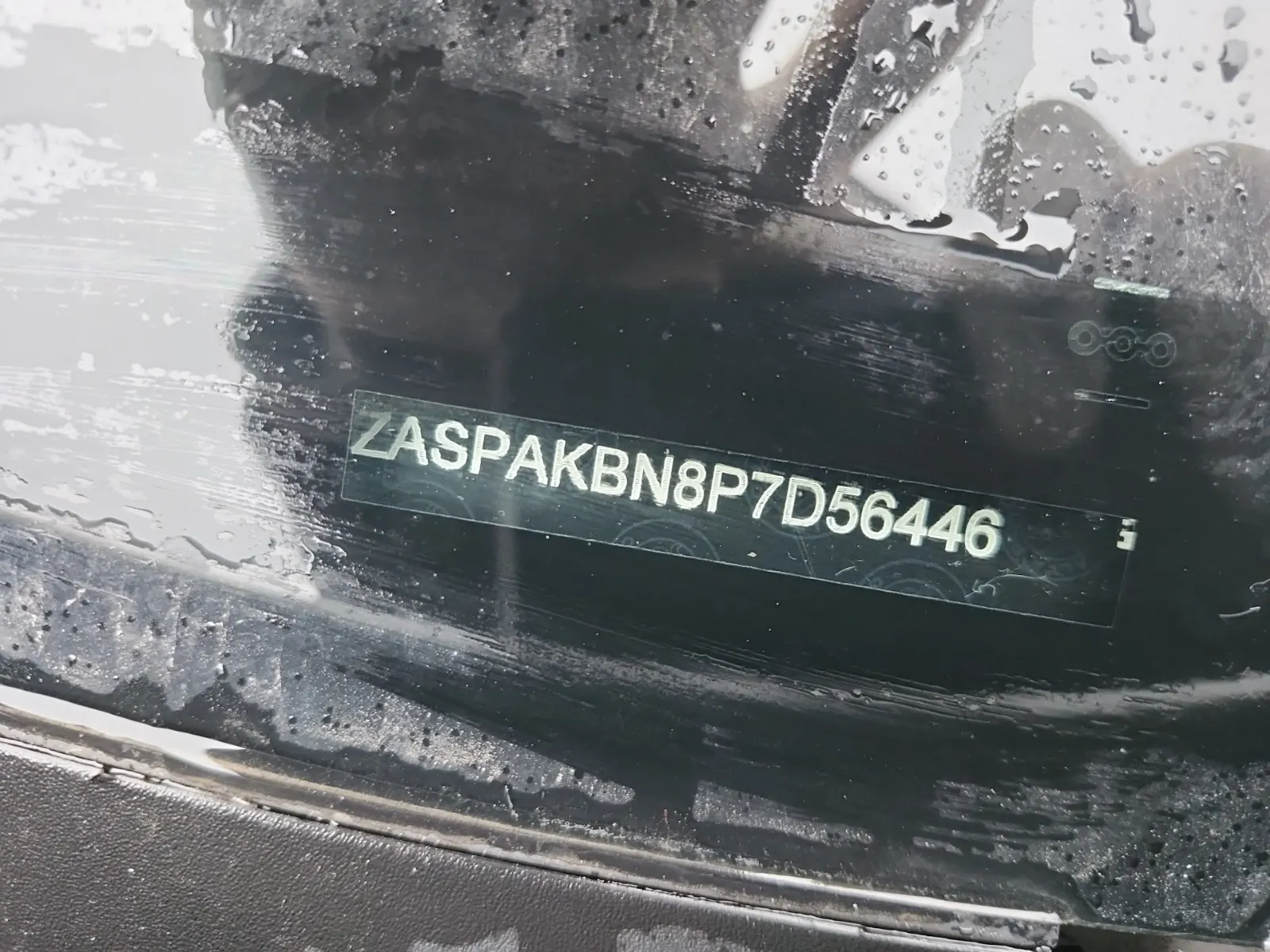 Dash VIN Plate Photo