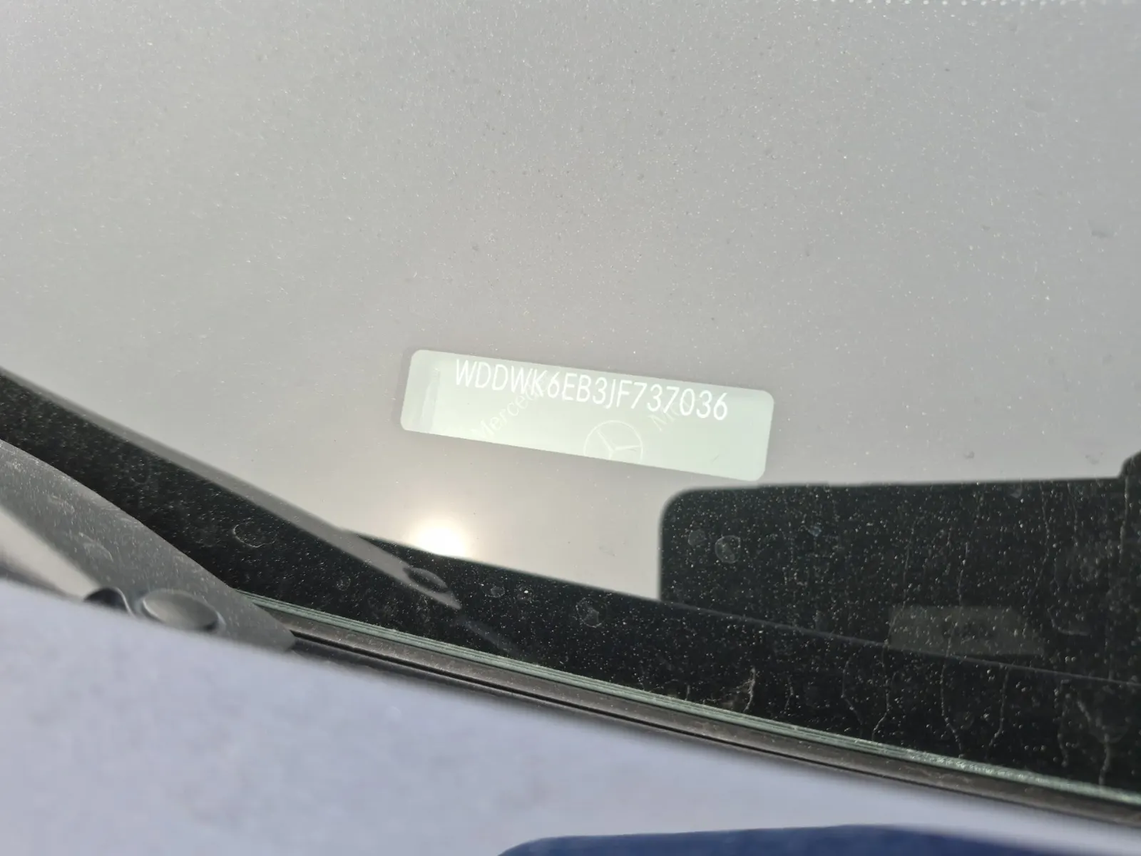 Dash VIN Plate Photo