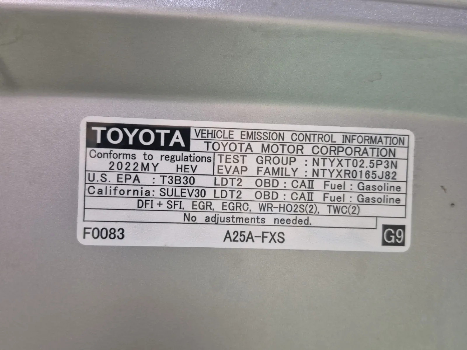 Emission Sticker Photo
