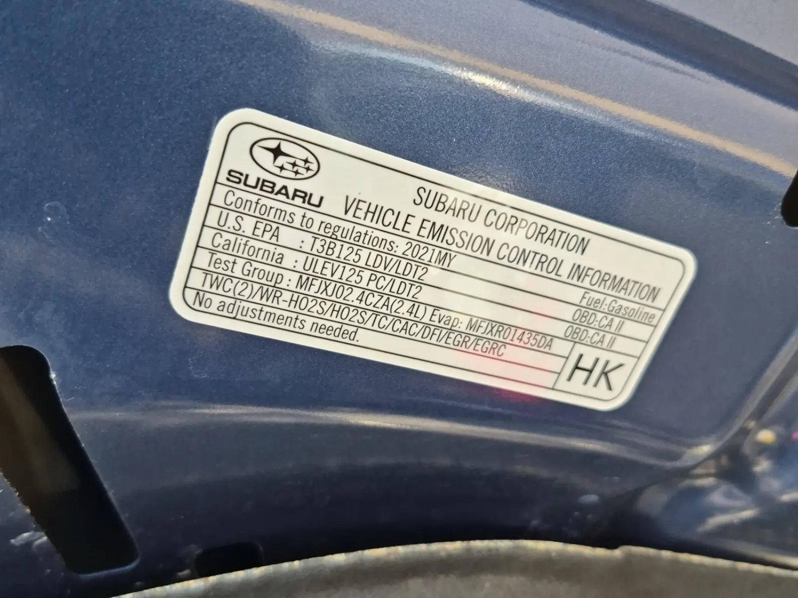 Emission Sticker Photo