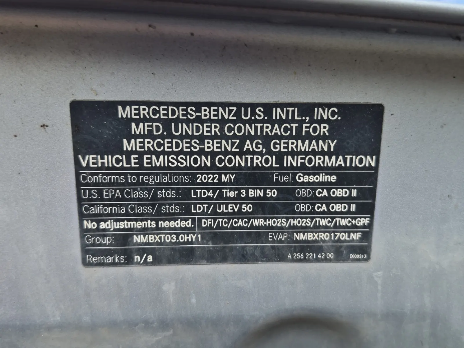 Emission Sticker Photo