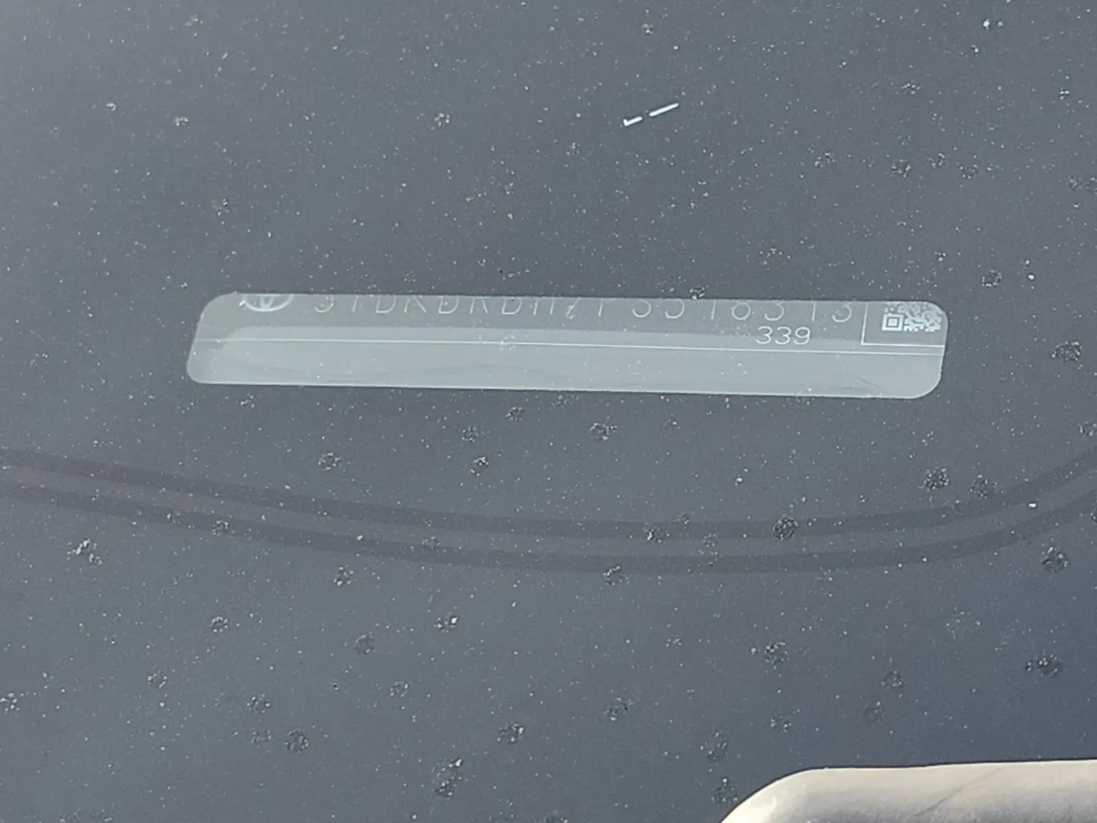 Dash VIN Plate Photo