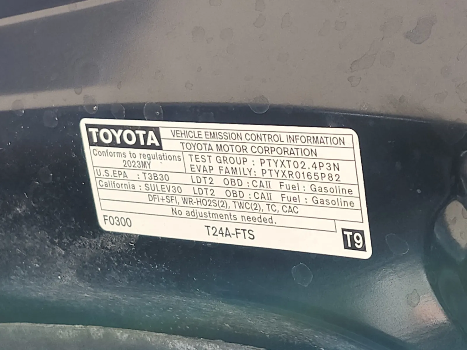 Emission Sticker Photo