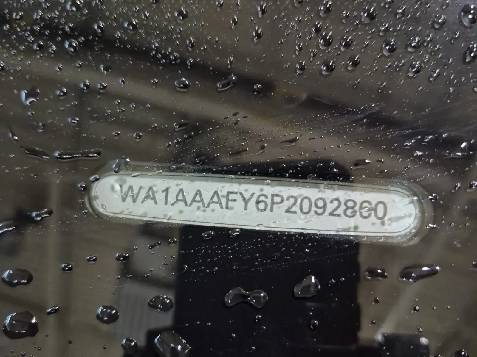 Dash VIN Plate Photo