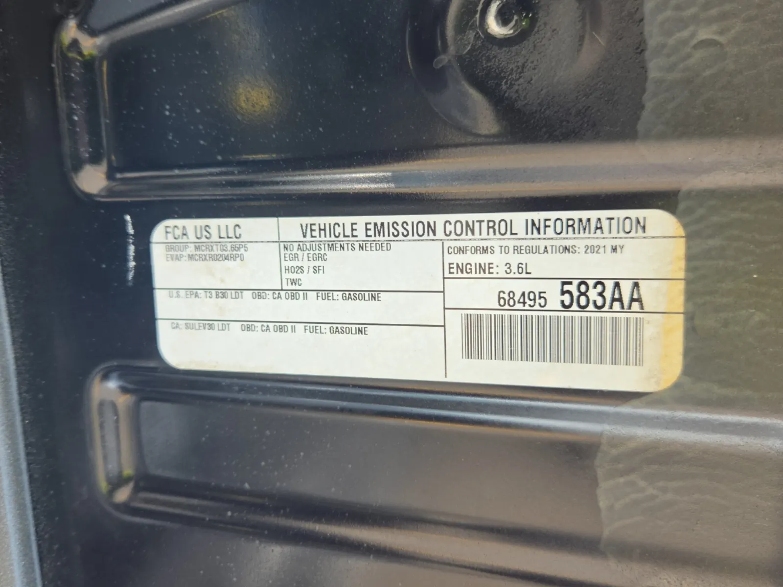 Emission Sticker Photo