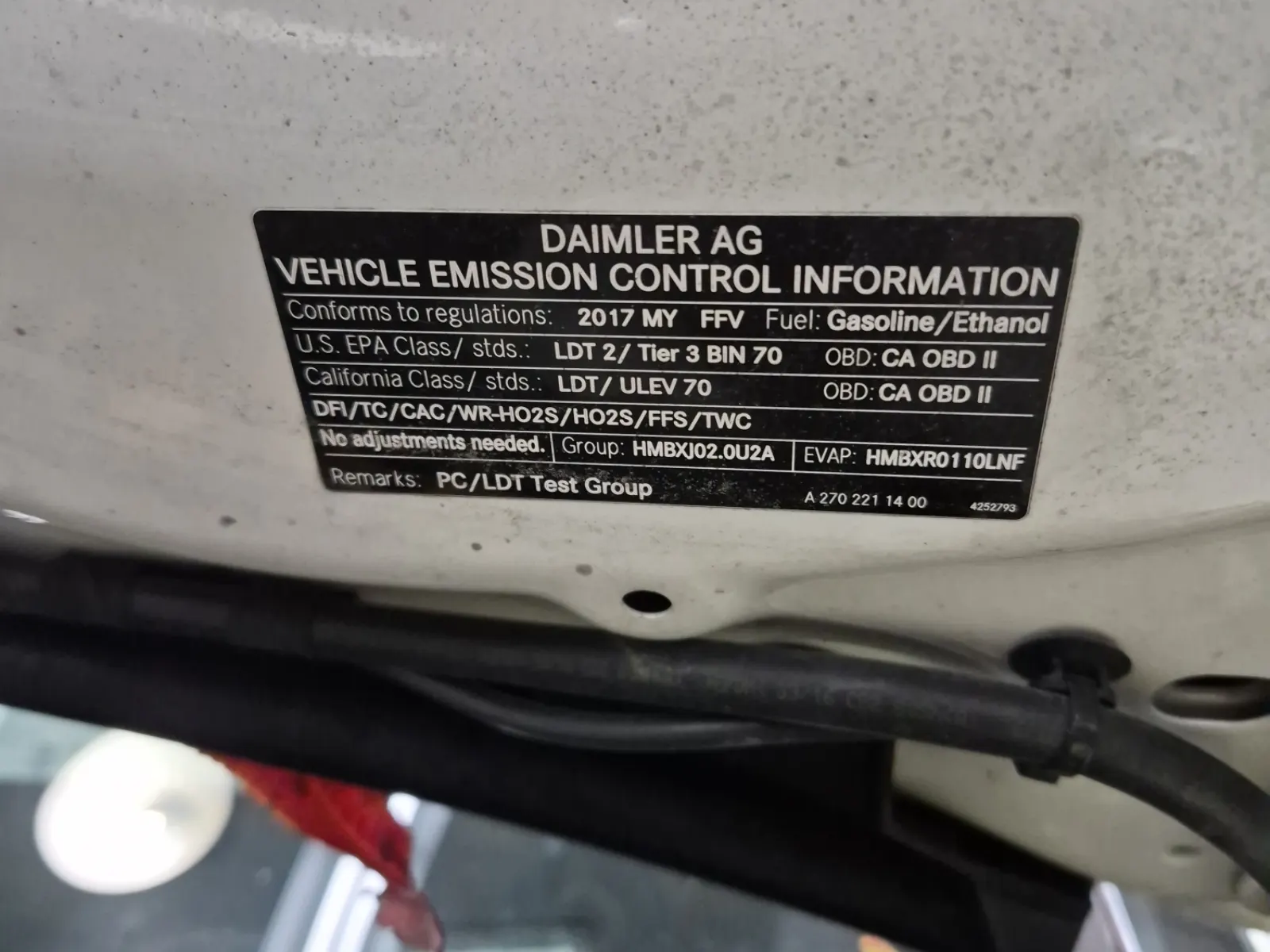 Emission Sticker Photo