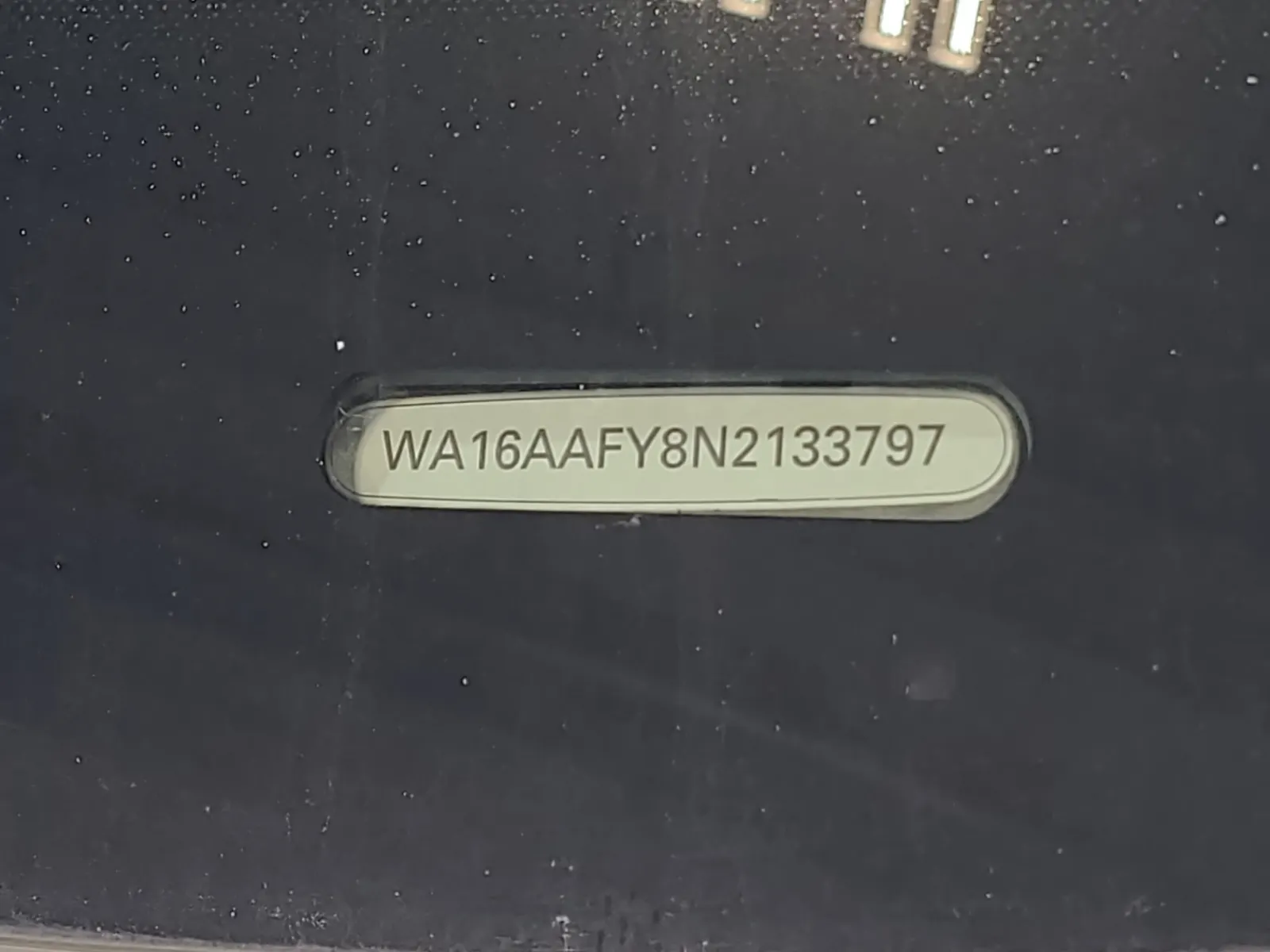 Dash VIN Plate Photo