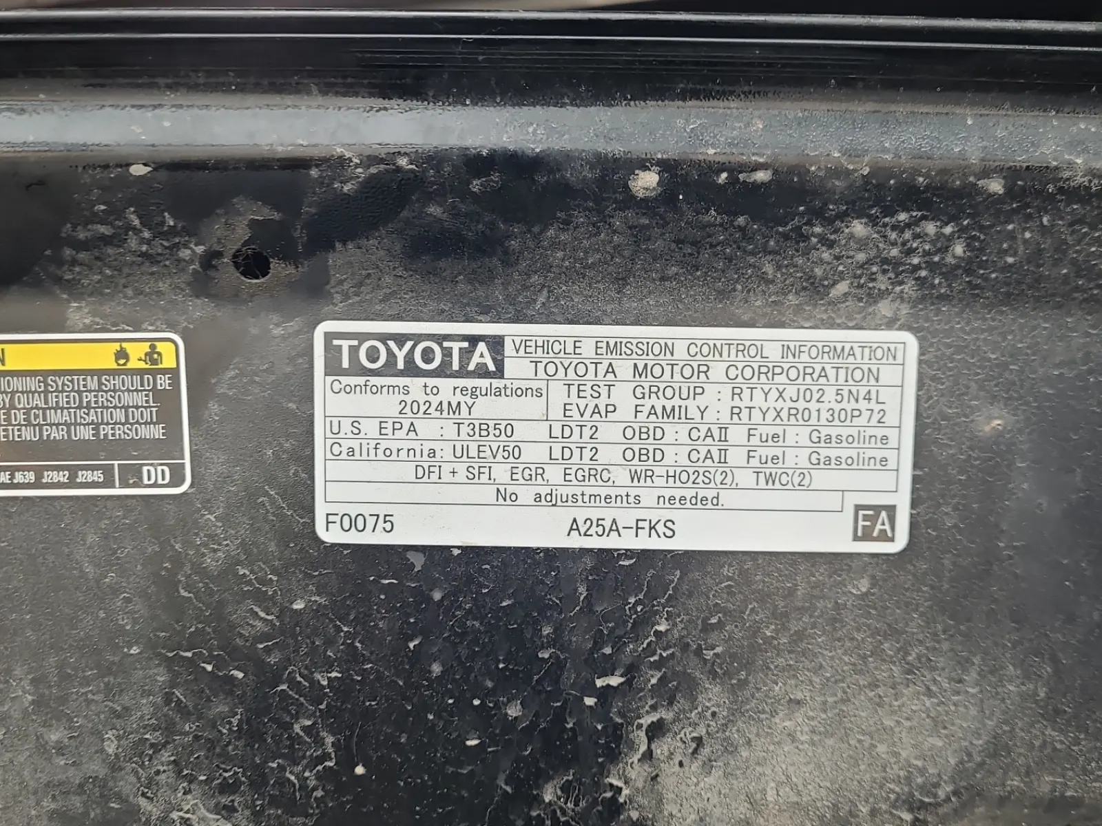 Emission Sticker Photo