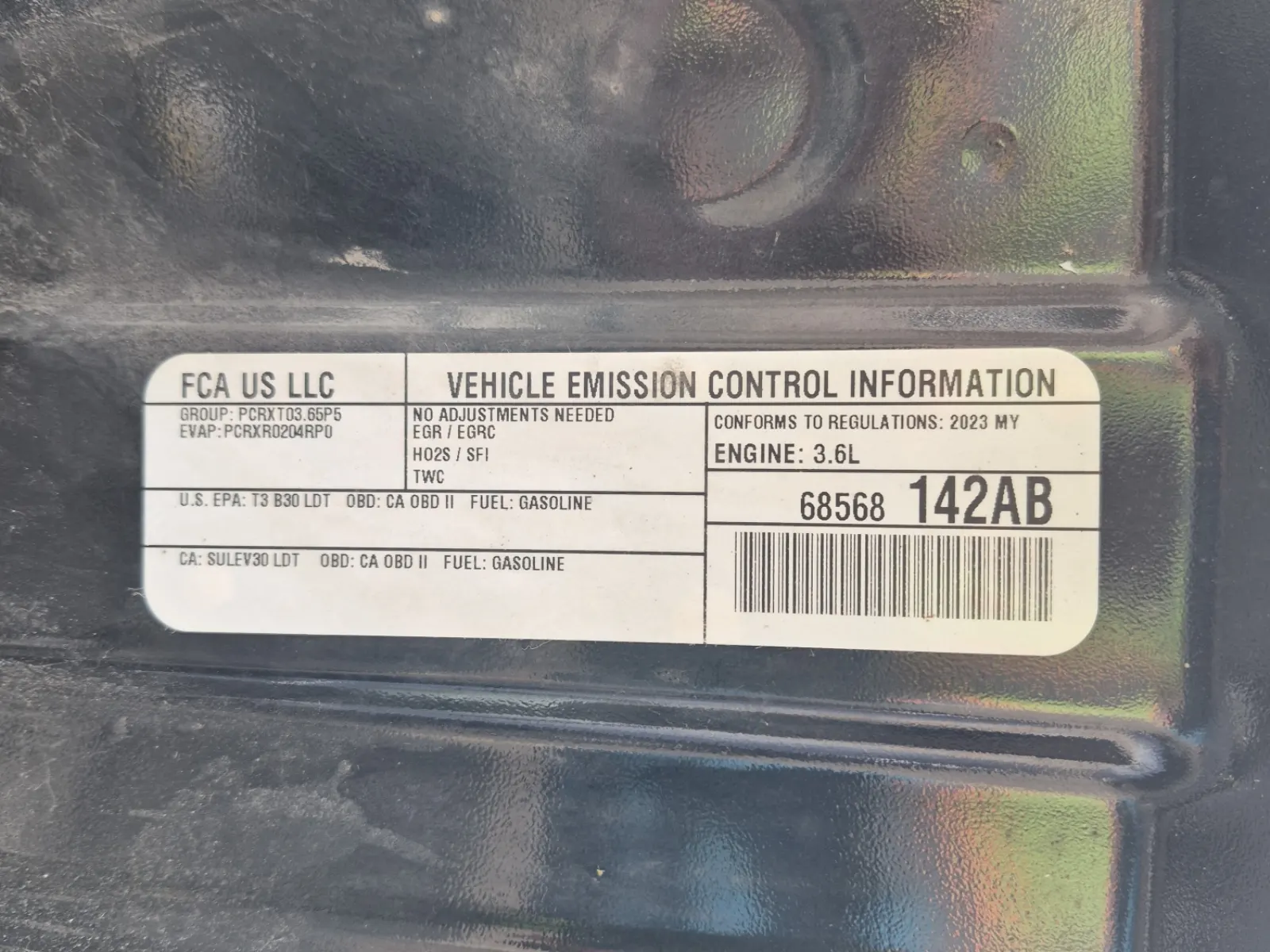 Emission Sticker Photo
