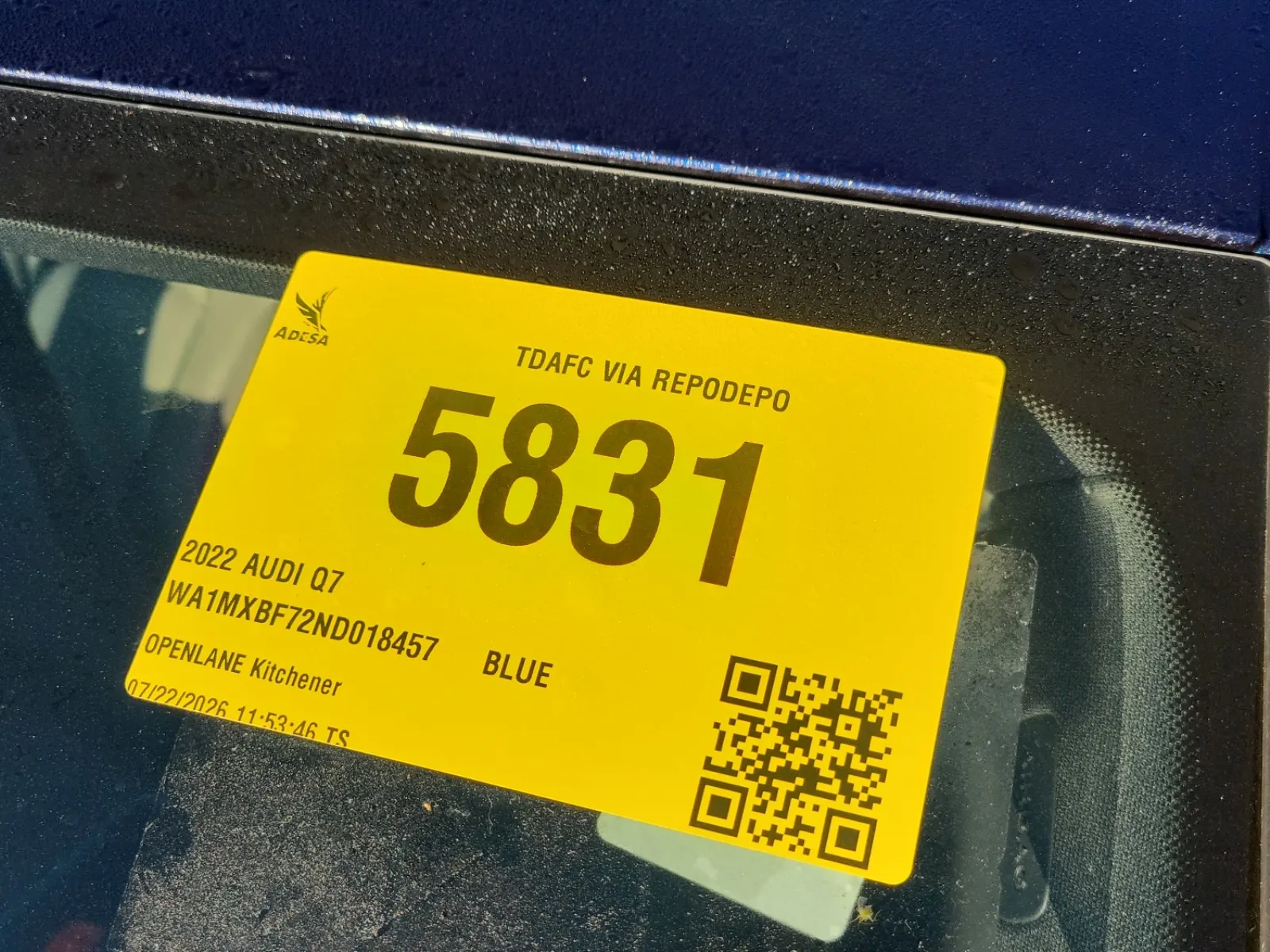 Inventory Label Photo