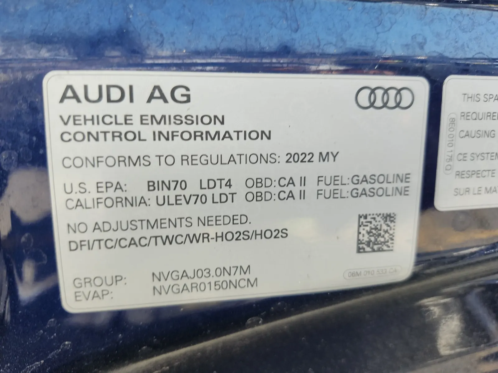 Emission Sticker Photo