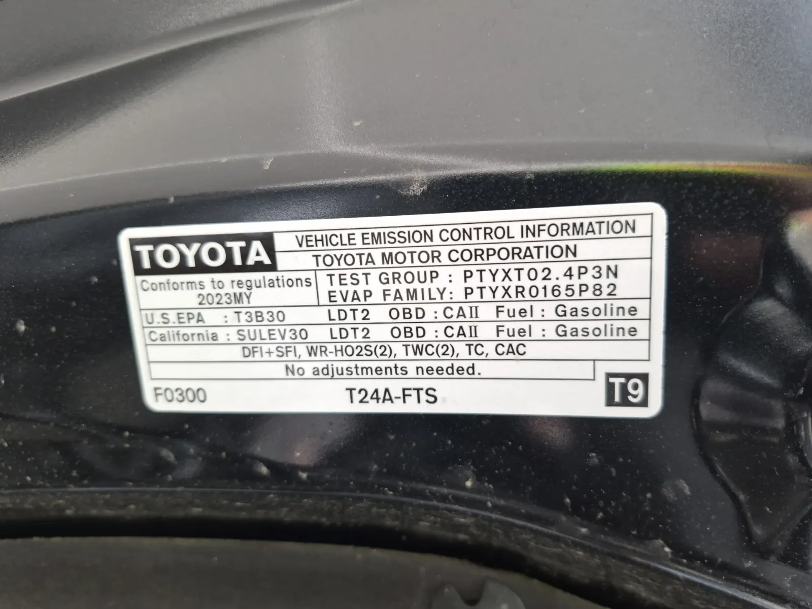 Emission Sticker Photo