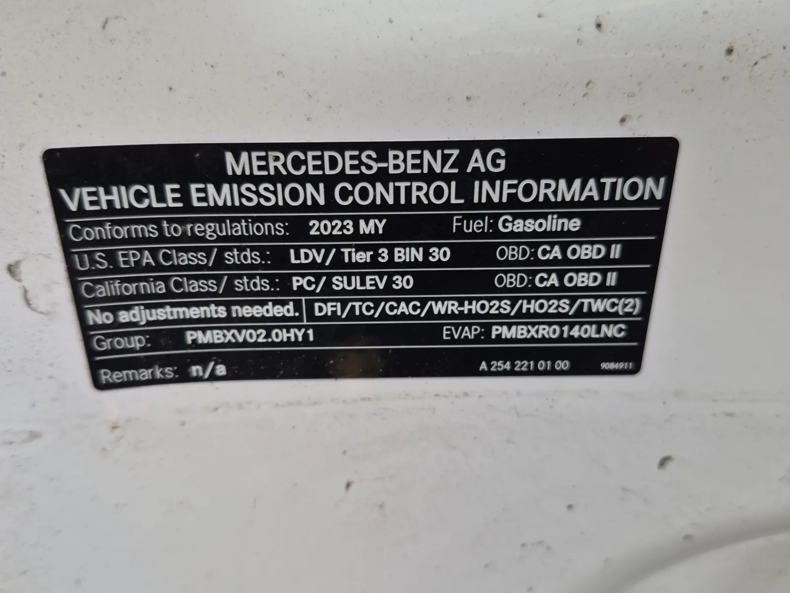 Emission Sticker Photo