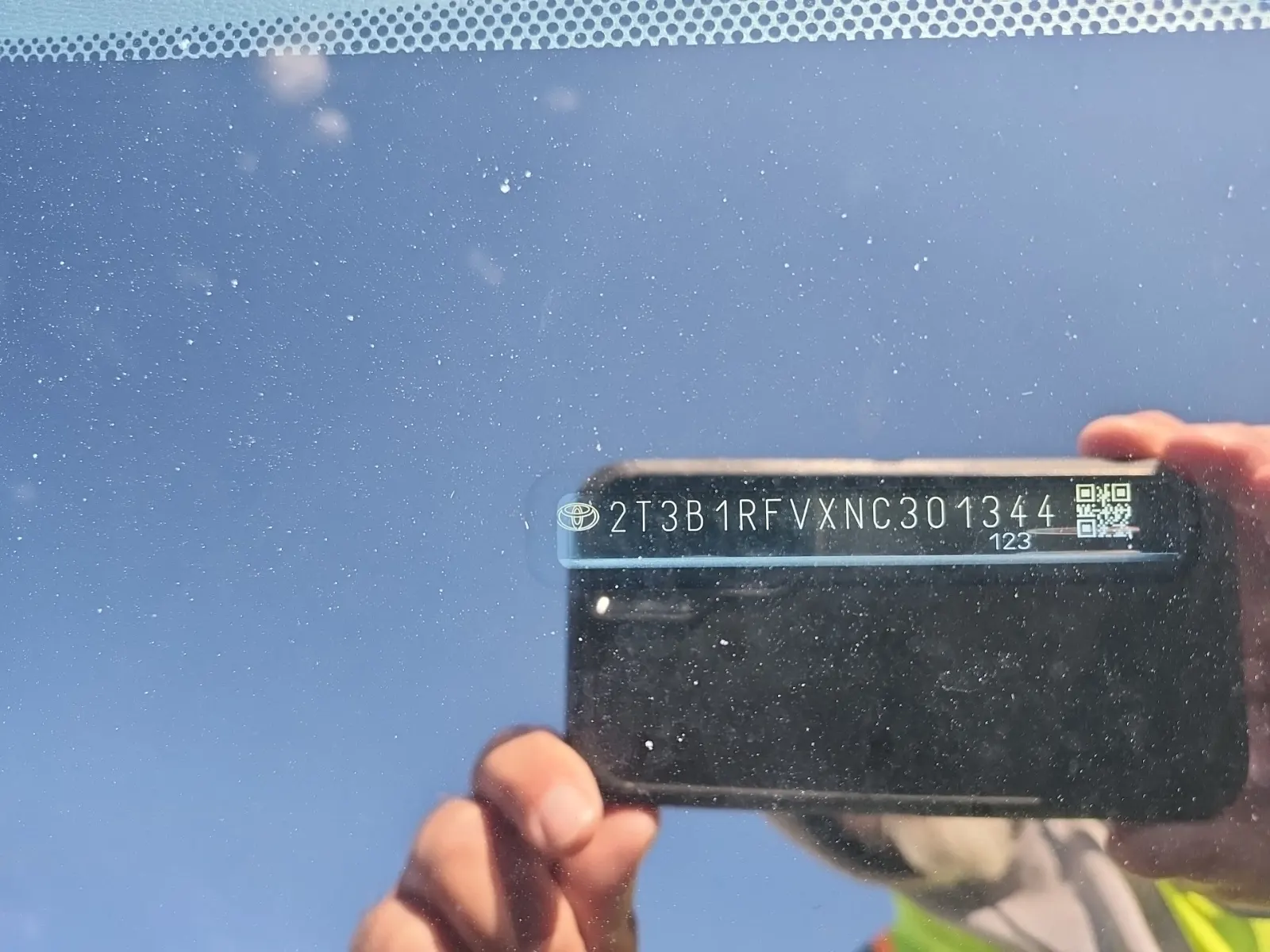 Dash VIN Plate Photo