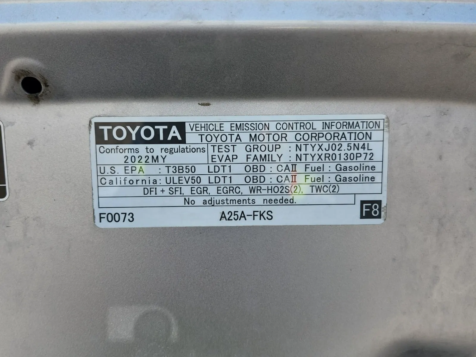 Emission Sticker Photo