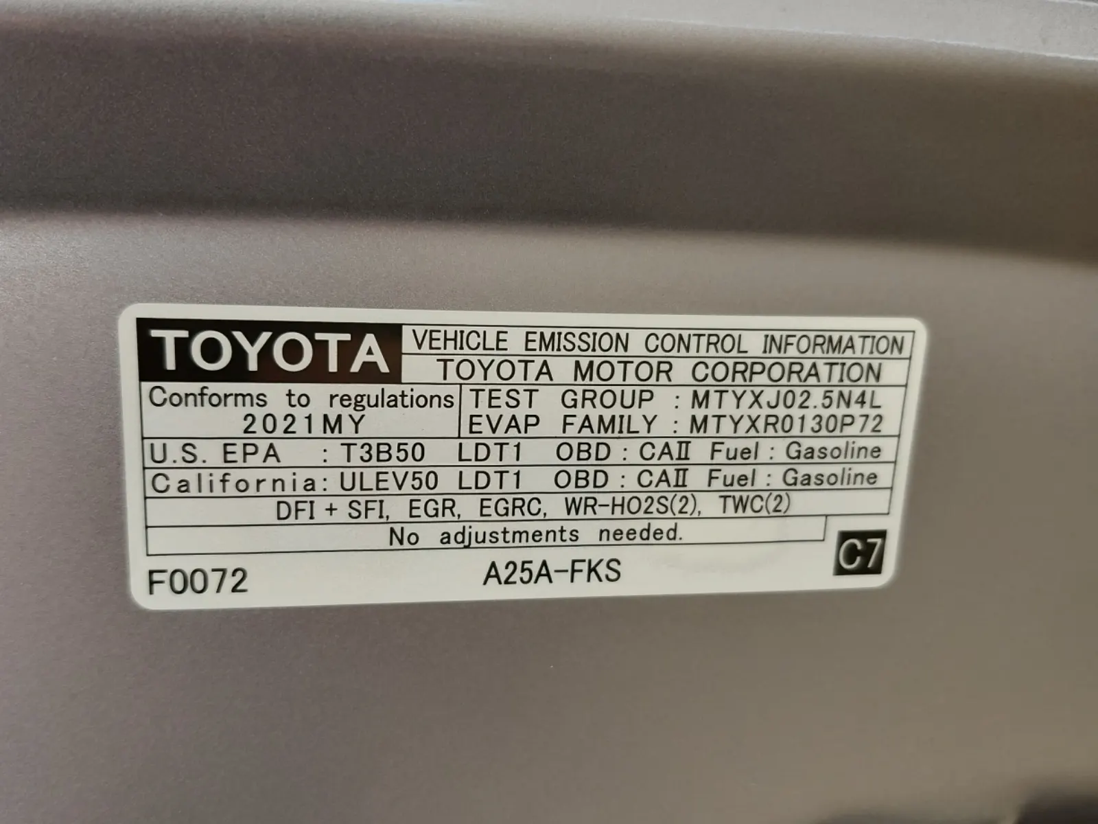 Emission Sticker Photo
