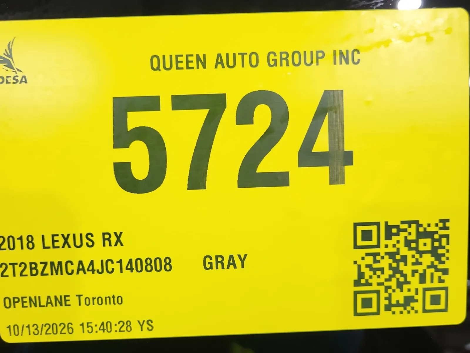 Inventory Label Photo