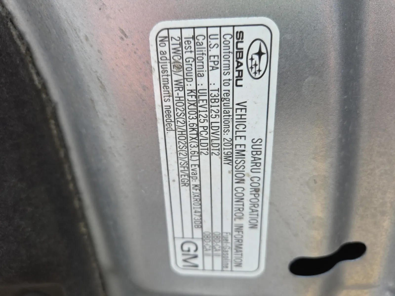 Emission Sticker Photo