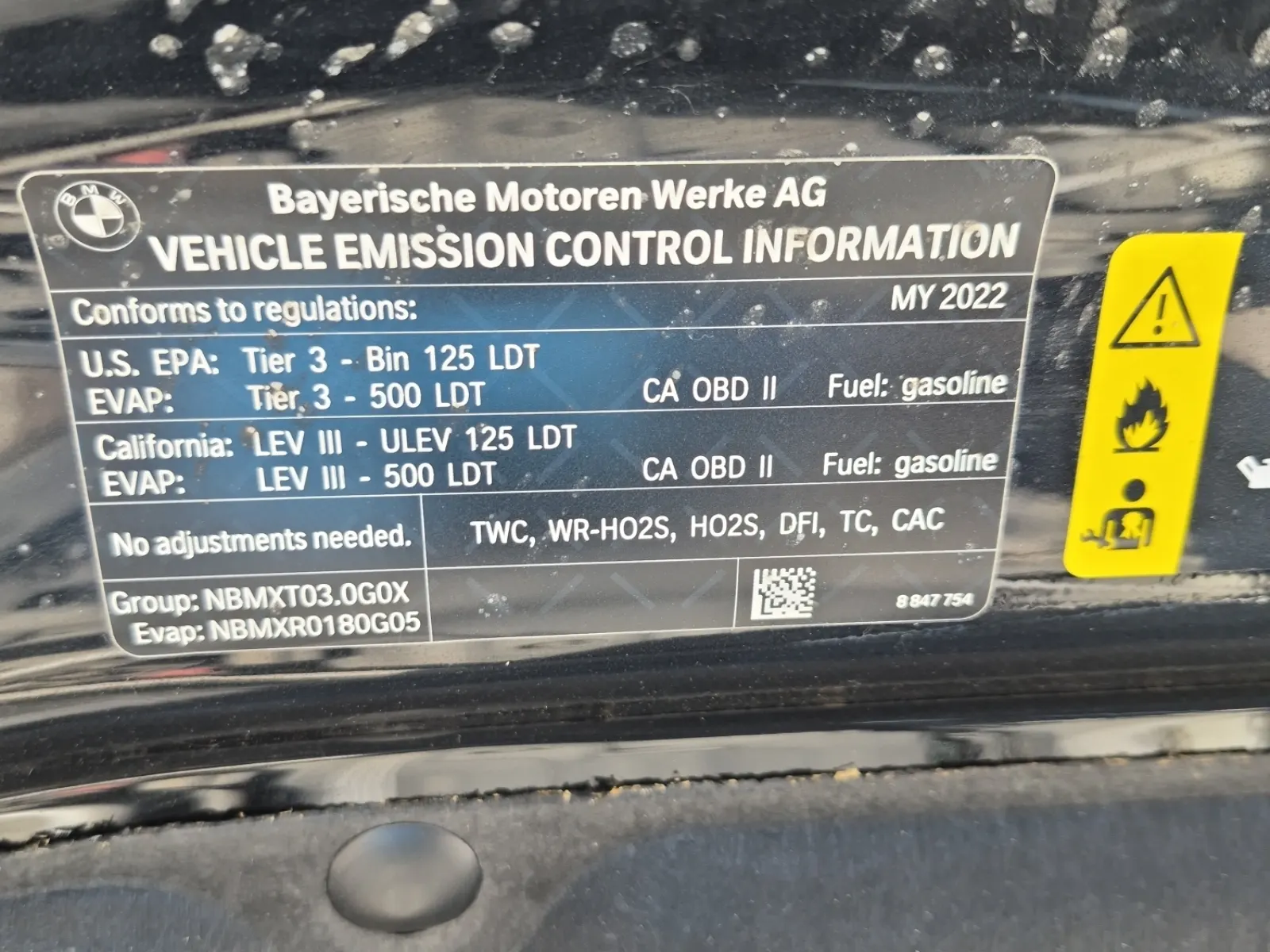Emission Sticker Photo