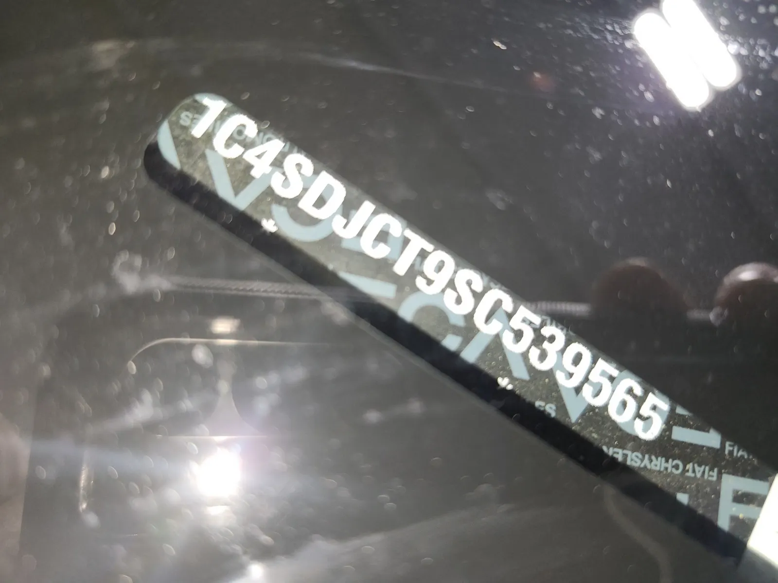 Dash VIN Plate Photo
