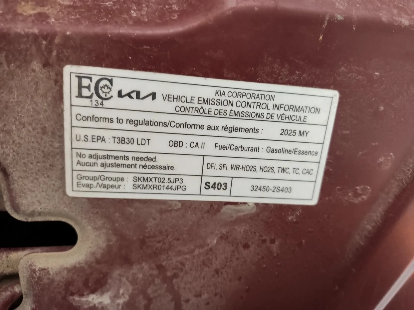 Emission Sticker Photo