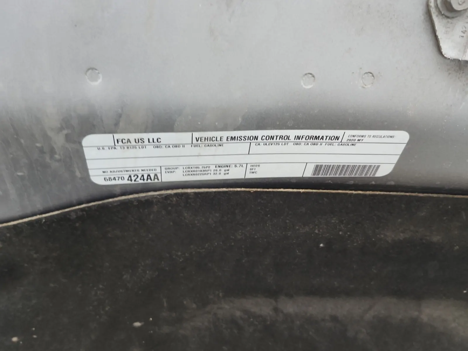 Emission Sticker Photo