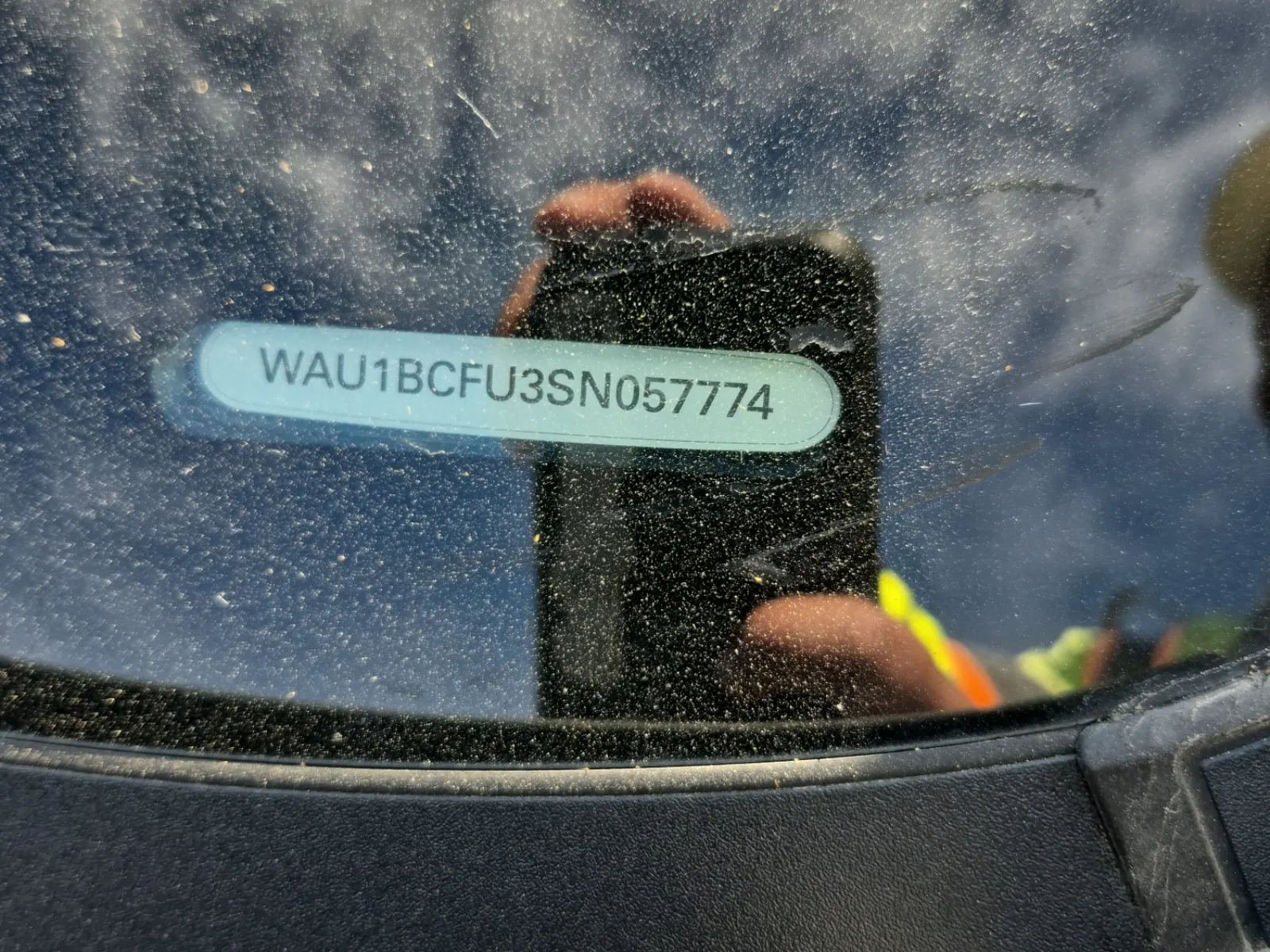 Dash VIN Plate Photo