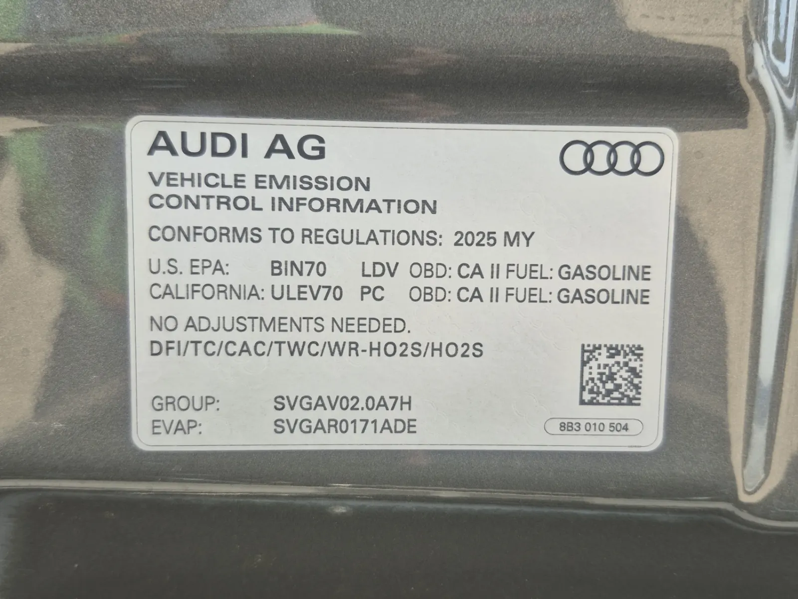 Emission Sticker Photo