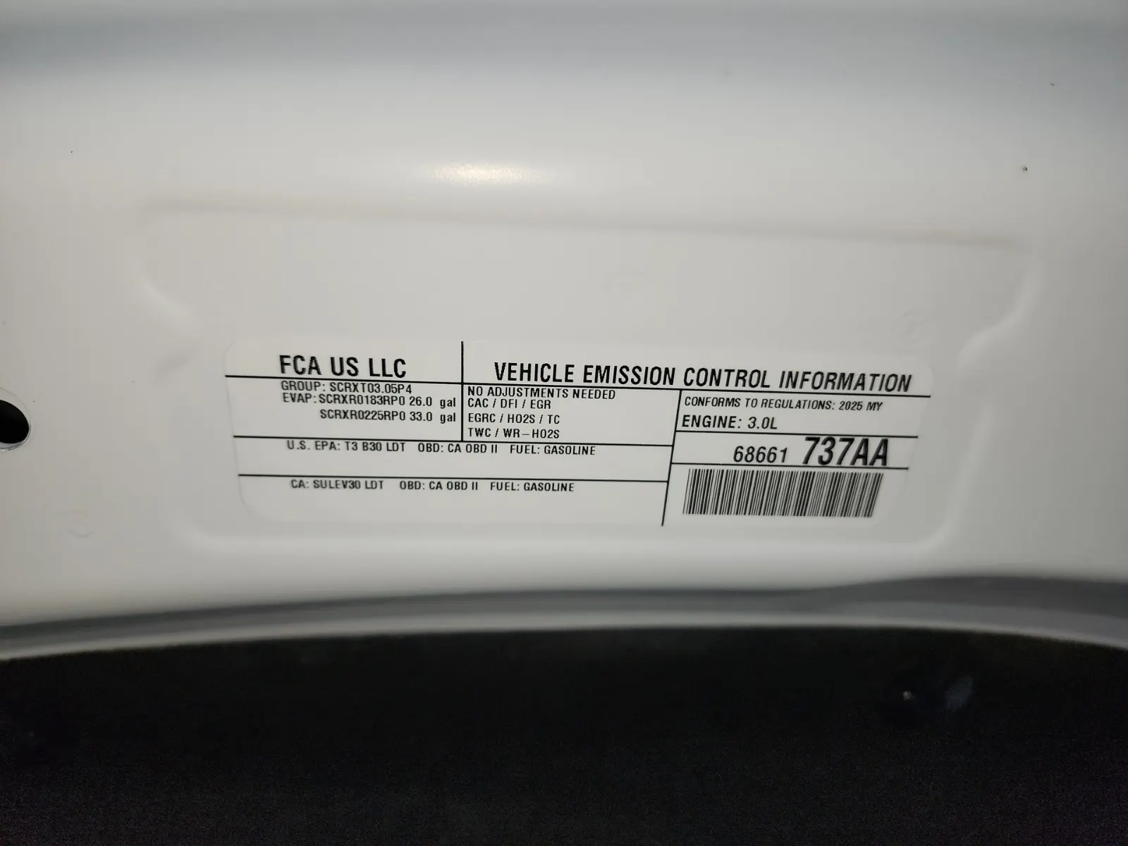 Emission Sticker Photo