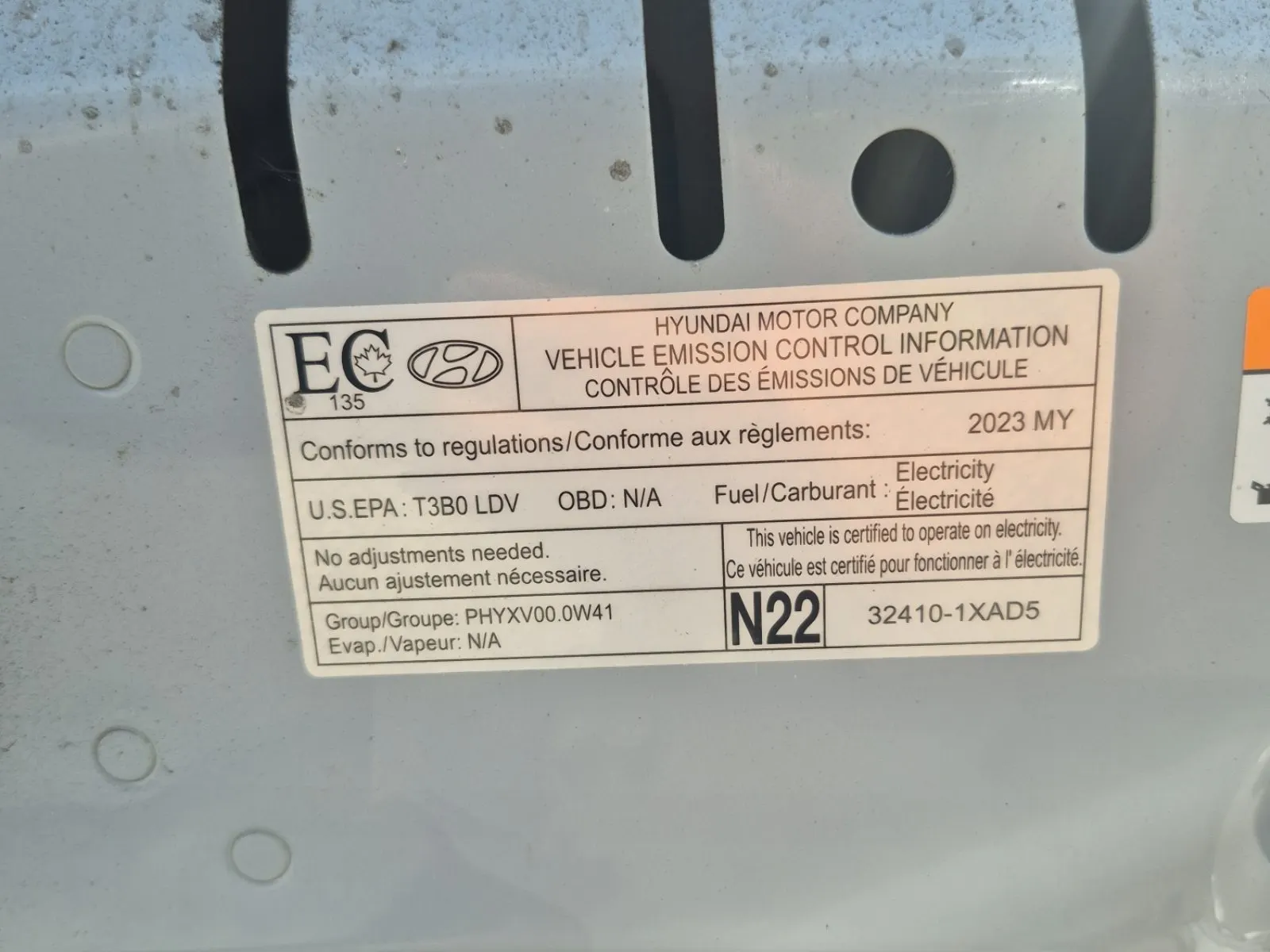 Emission Sticker Photo