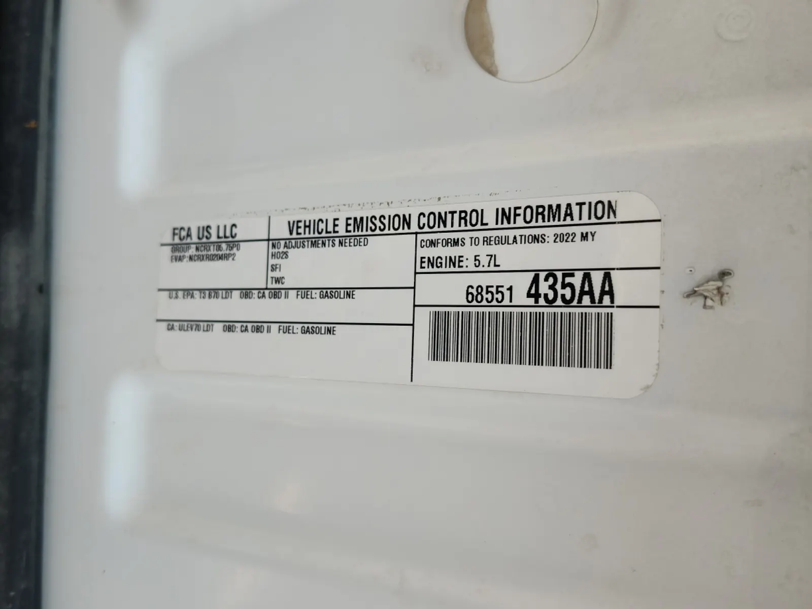 Emission Sticker Photo