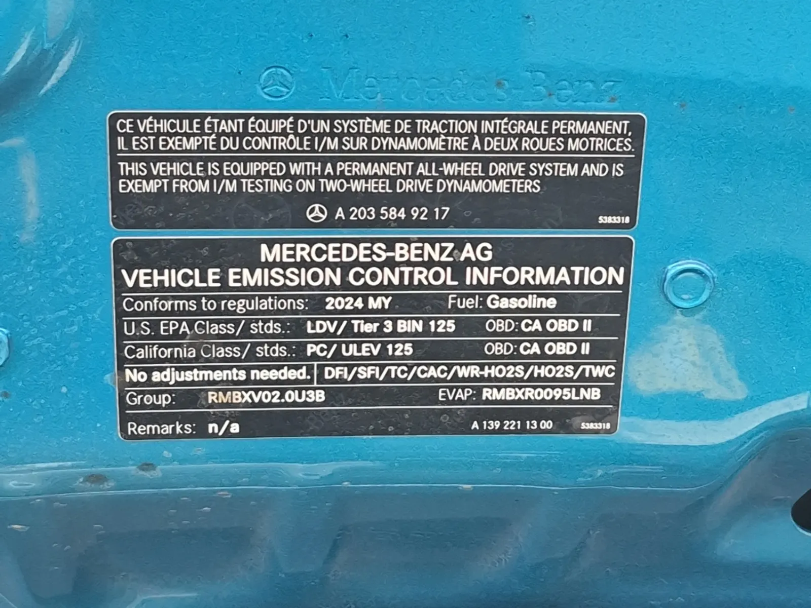 Emission Sticker Photo