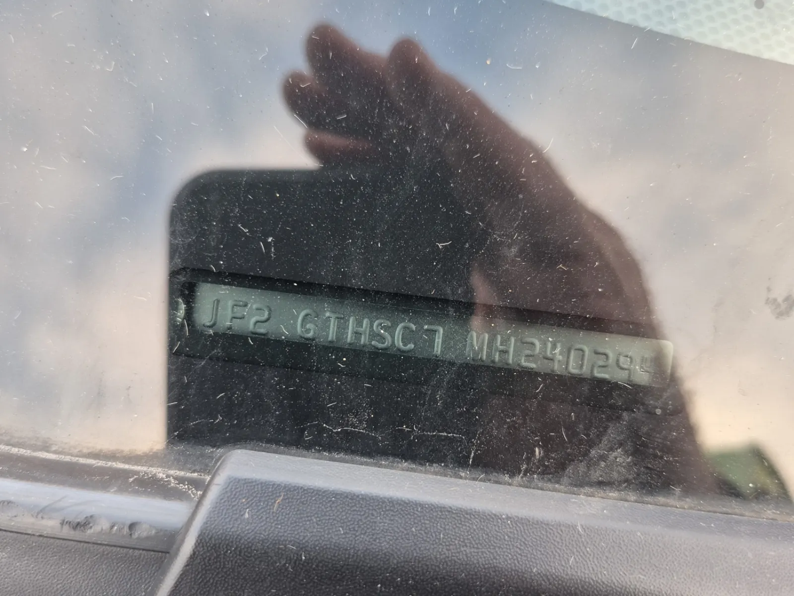 Dash VIN Plate Photo