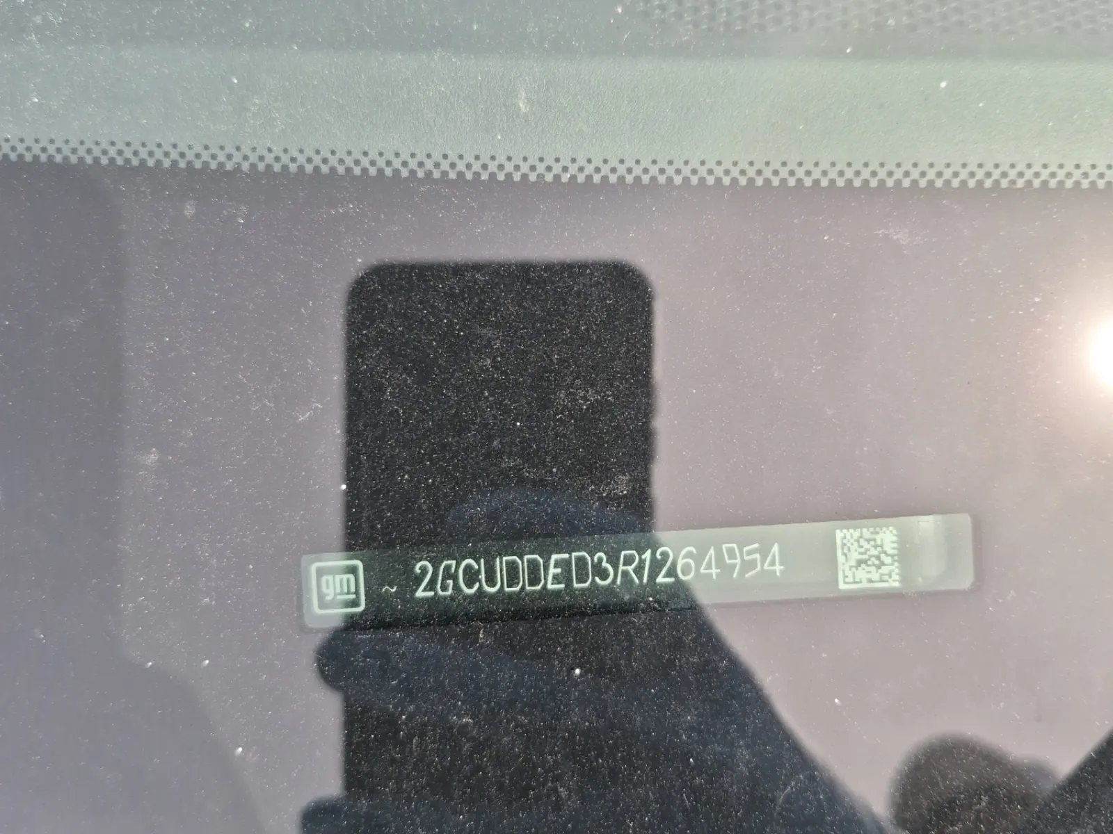 Dash VIN Plate Photo