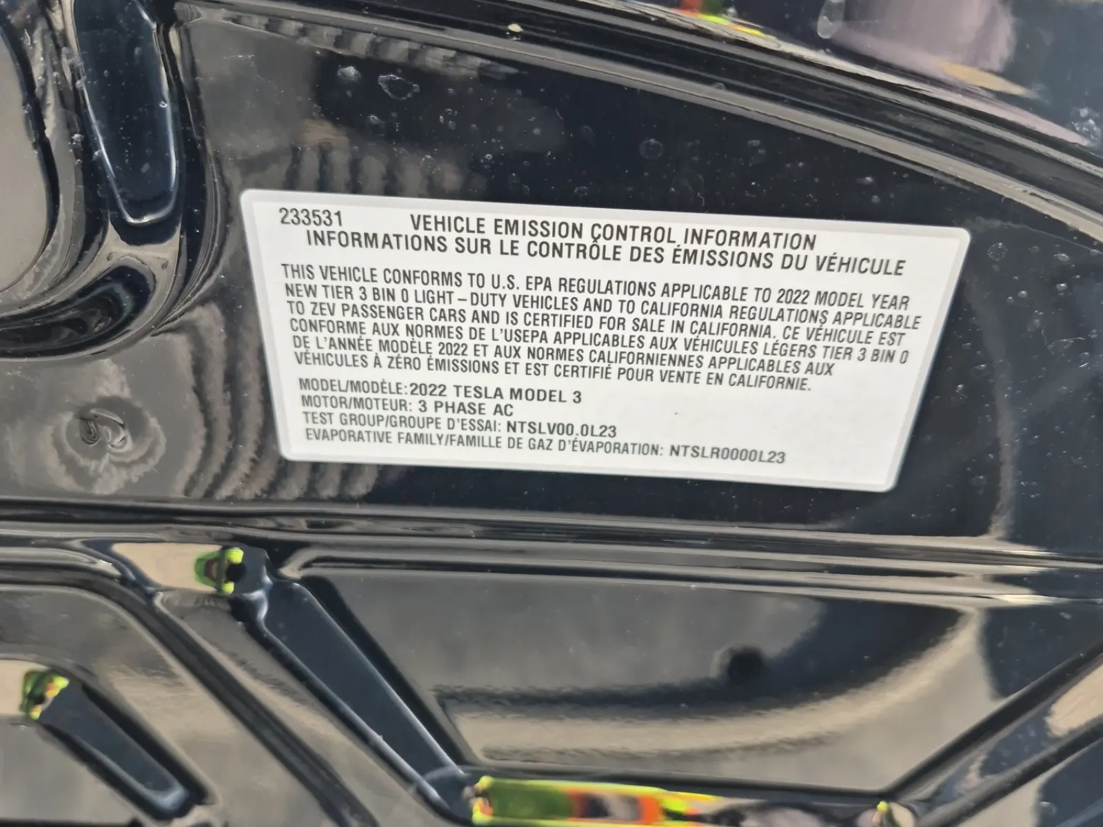 Emission Sticker Photo