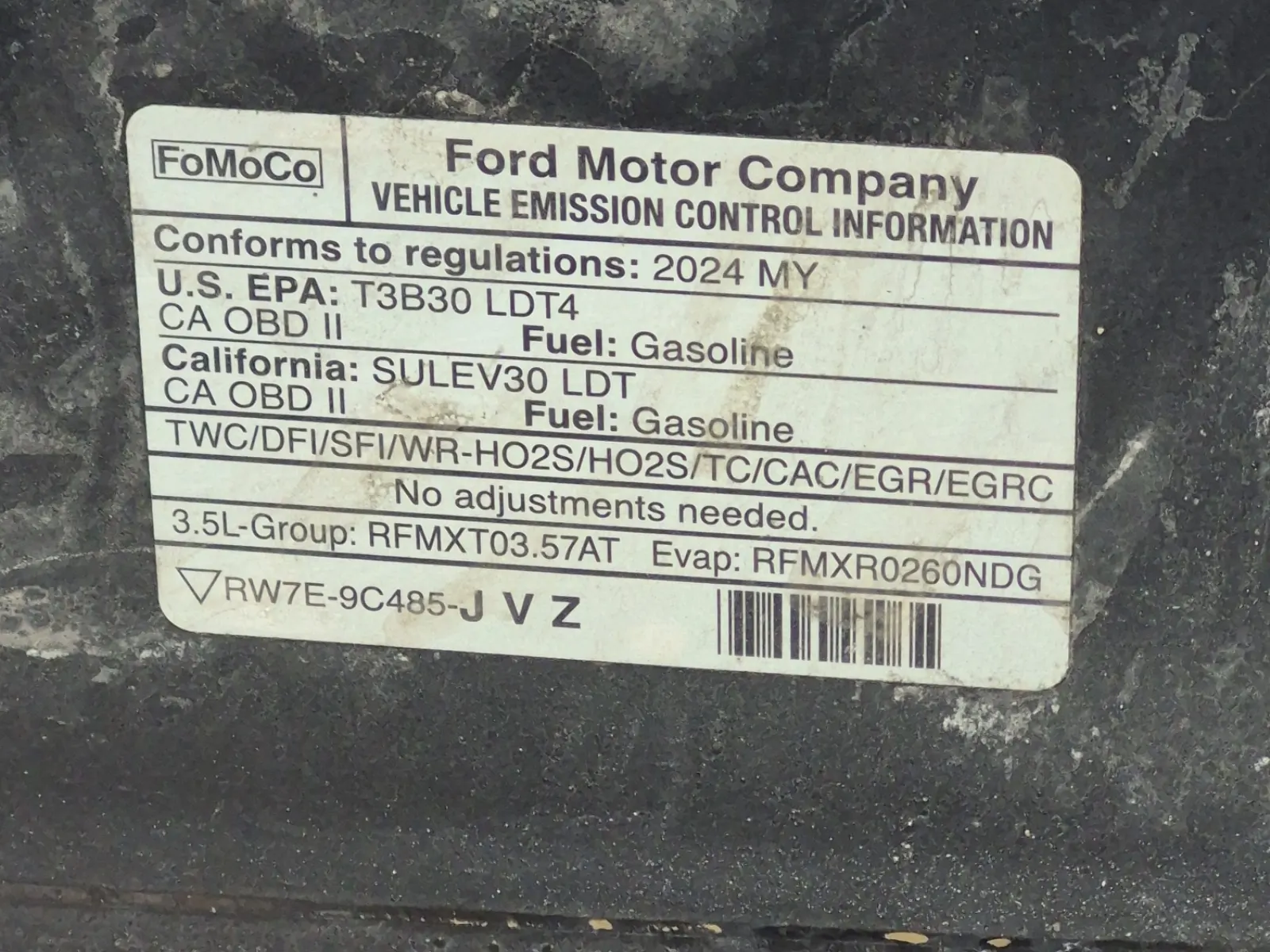 Emission Sticker Photo