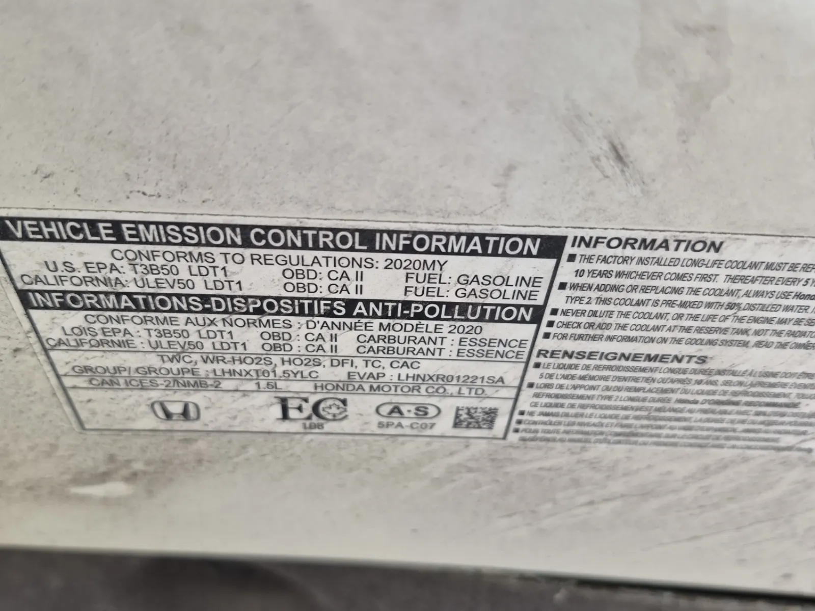 Emission Sticker Photo
