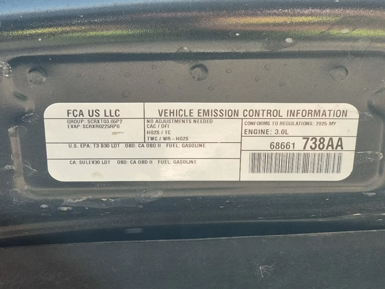 Emission Sticker Photo