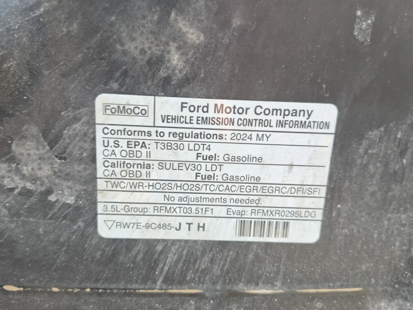 Emission Sticker Photo