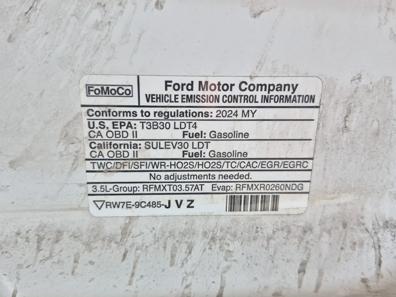 Emission Sticker Photo