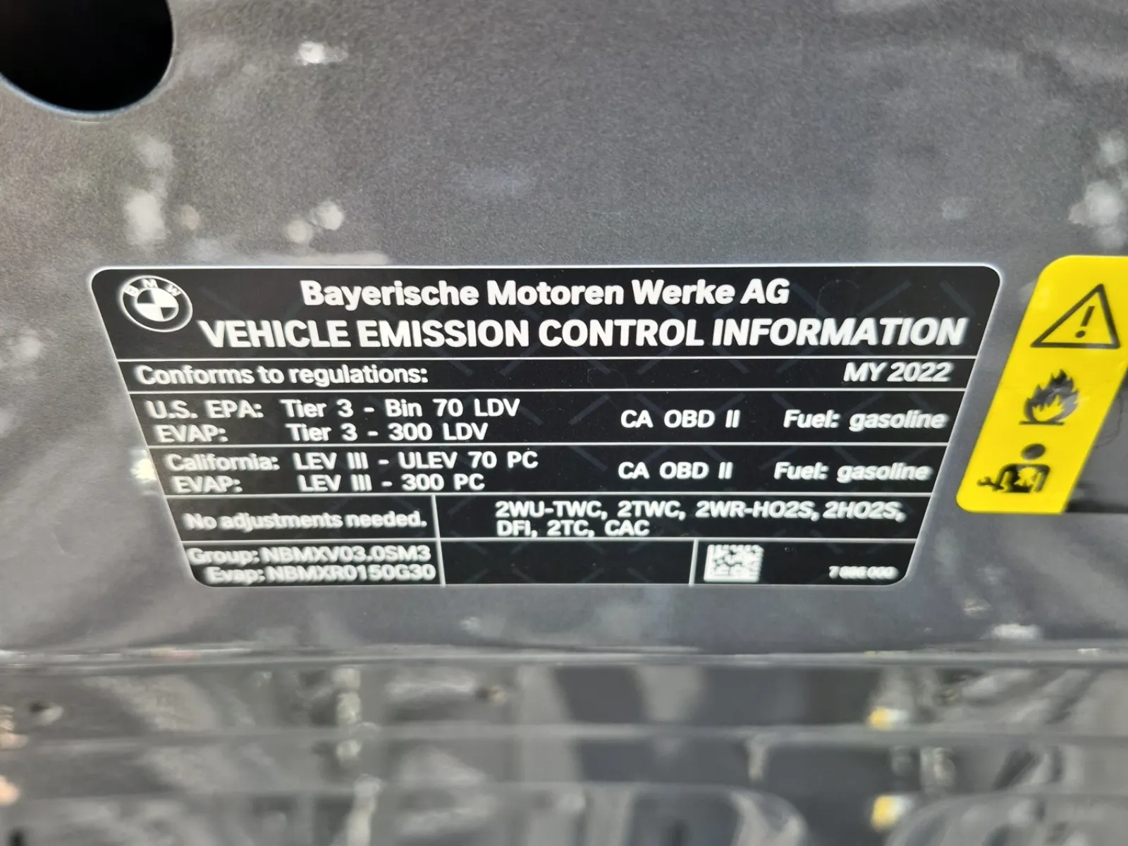 Emission Sticker Photo