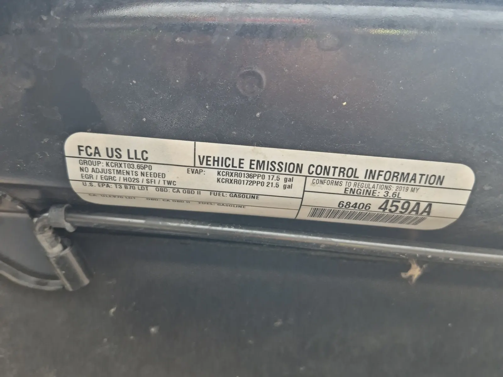 Emission Sticker Photo