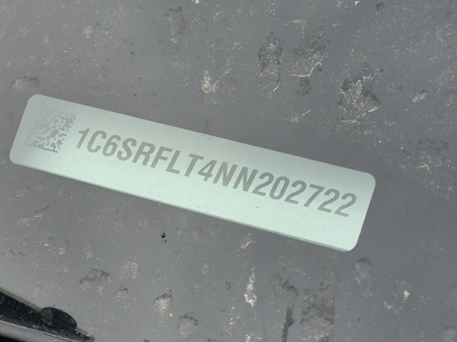 Dash VIN Plate Photo