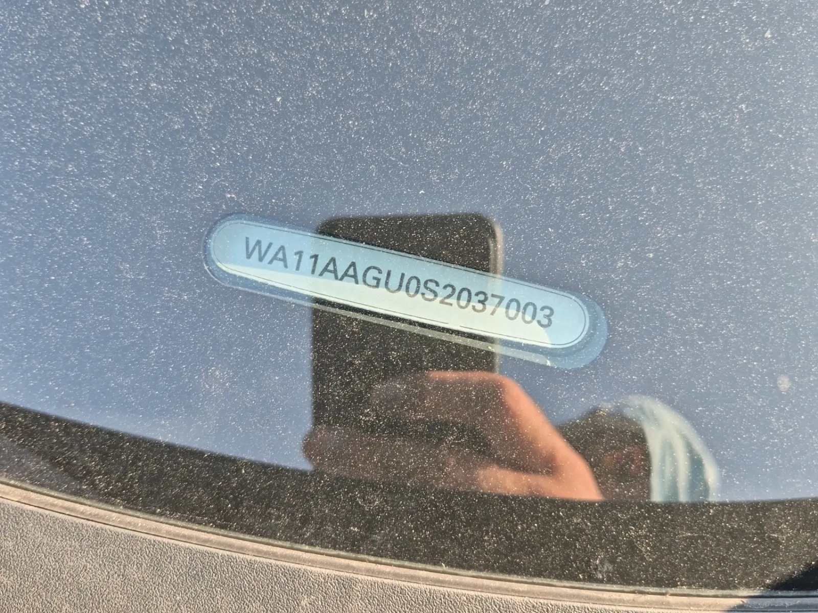 Dash VIN Plate Photo