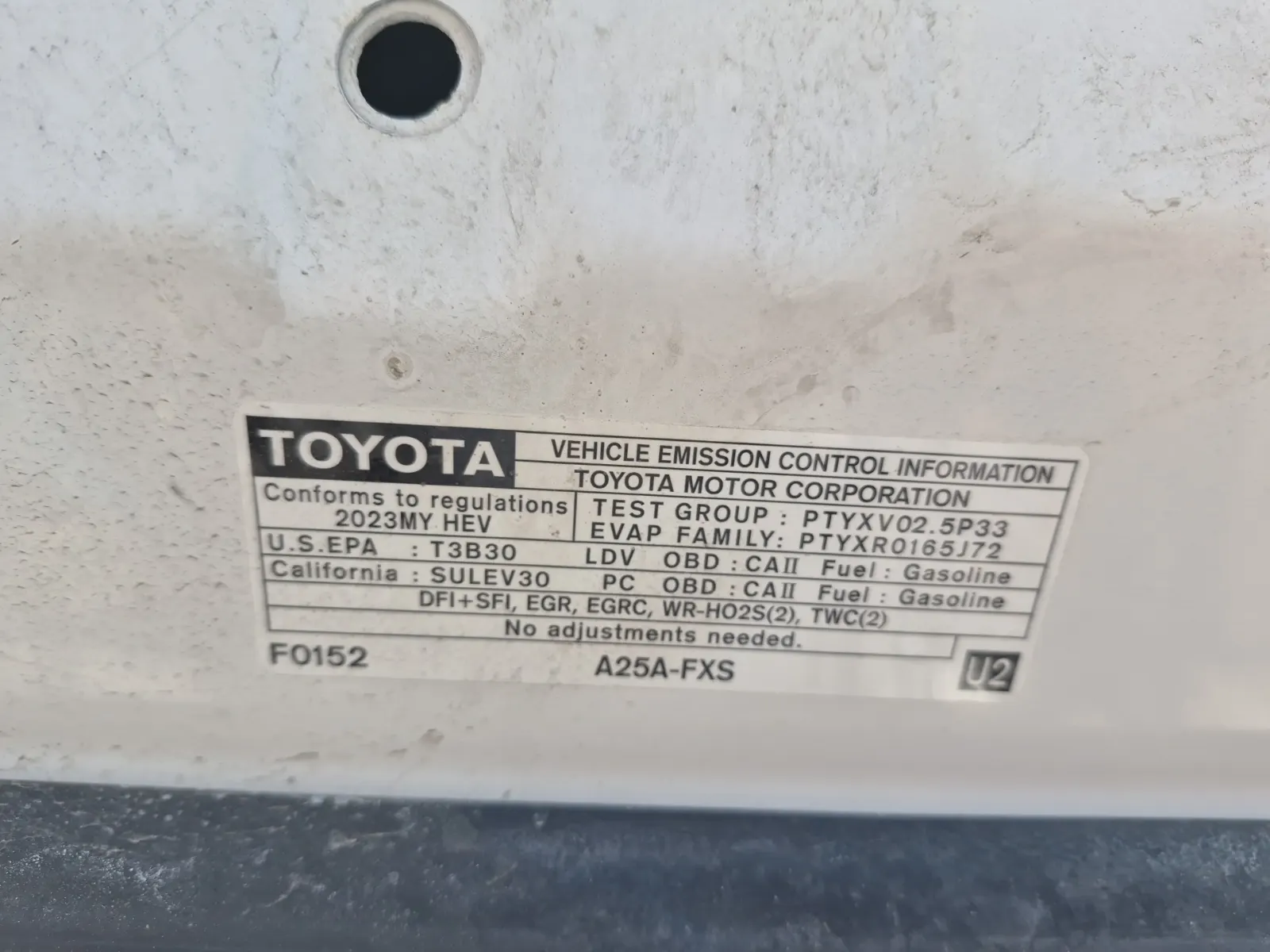 Emission Sticker Photo
